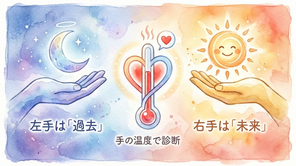 右手は「未来」、左手は「過去」：手の温度で診断