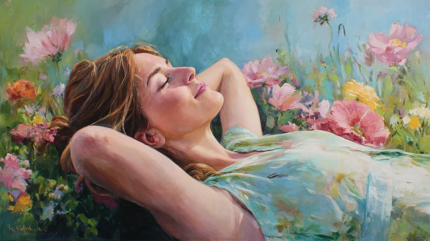 リラックスして深呼吸する